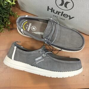 Hurley Men's Laguna Grey Lightweight Memory Foam Casual Shoes Size 10.5